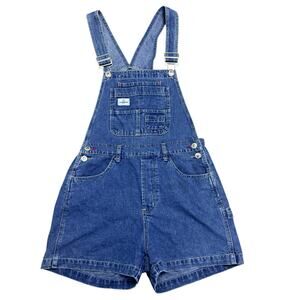 Vintage Anchor Blue Denim Overall Shorts Women’s M  Y2K